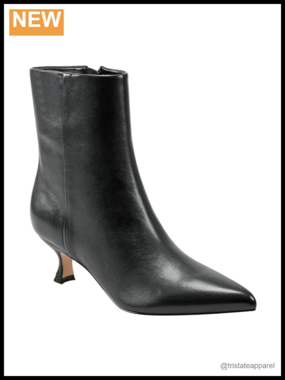 Marc Fisher LTD Iggy Leather Ankle Booties Kitten Heel